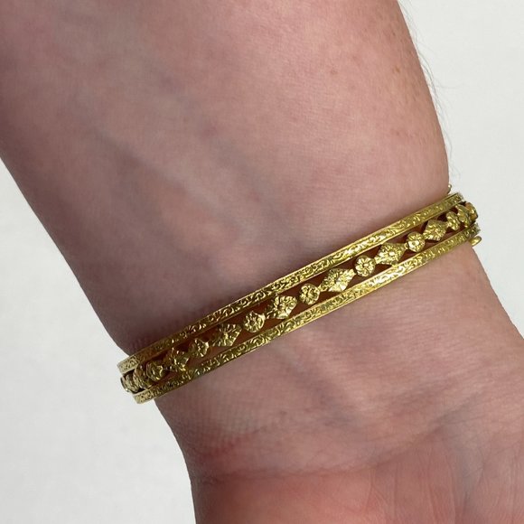 Penny Preville Engraved Pave Hinged Bangle - Picture 3 of 3